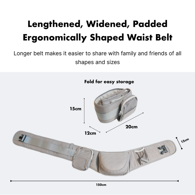 Baby Carrier with Hip Seat - Ergonomic, Cozy and Lightweight Infant Carrier-Gray