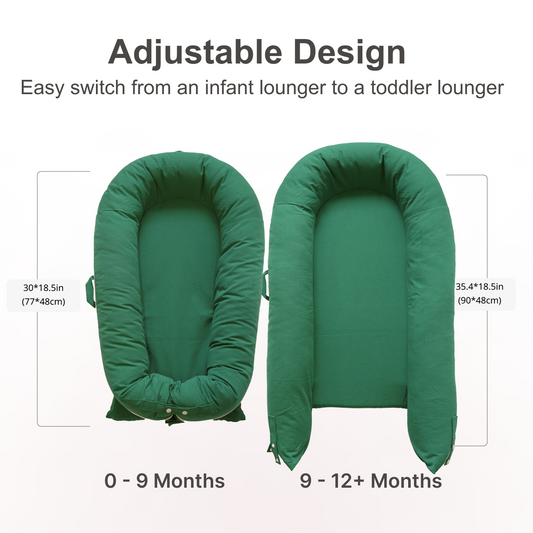 CooCooBaby Deluxe Baby Lounger - Cotton-Forest