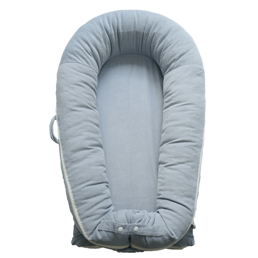 CooCooBaby Deluxe Baby Lounger - Cotton-BeaconGrey