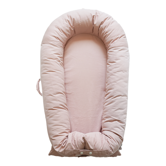 CooCooBaby Deluxe Baby Lounger - Cotton-DustyRose