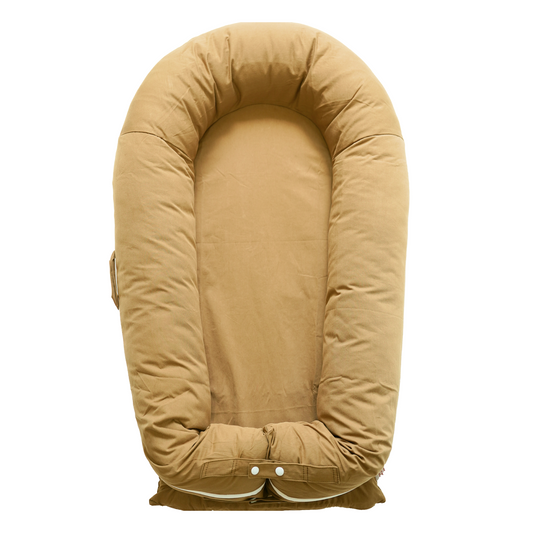 CooCooBaby Deluxe Baby Lounger - Cotton -GoldenBrown