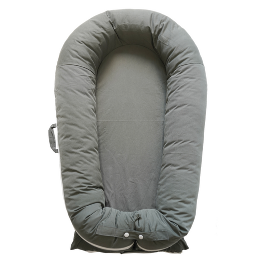 CooCooBaby Deluxe Baby Lounger - Cotton-Gray